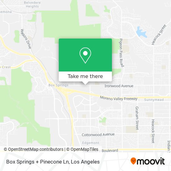 Mapa de Box Springs + Pinecone Ln