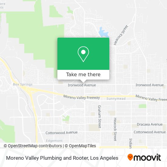 Mapa de Moreno Valley Plumbing and Rooter