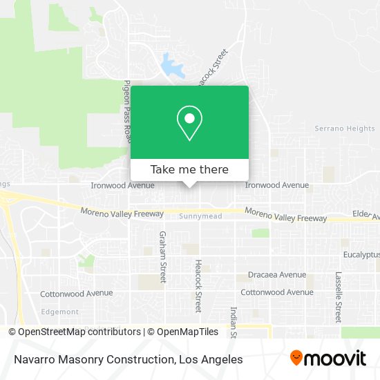 Navarro Masonry Construction map