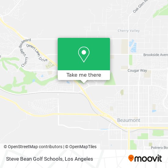 Steve Bean Golf Schools map