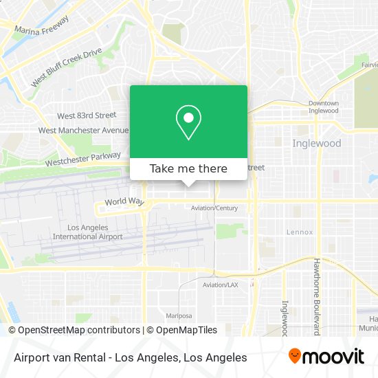 Mapa de Airport van Rental - Los Angeles