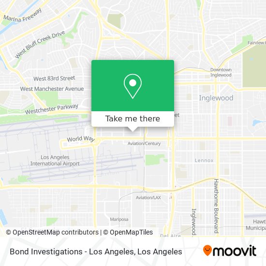 Bond Investigations - Los Angeles map