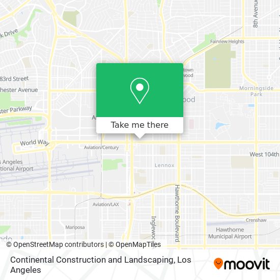 Continental Construction and Landscaping map