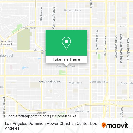 Los Angeles Dominion Power Christian Center map