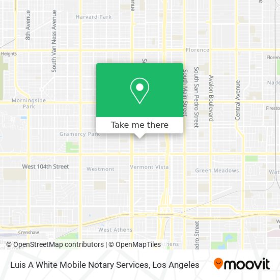 Luis A White Mobile Notary Services map