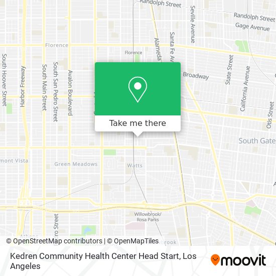 Kedren Community Health Center Head Start map