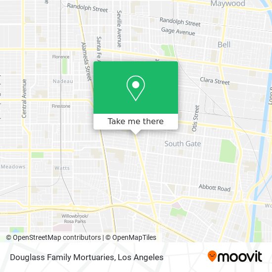 Douglass Family Mortuaries map
