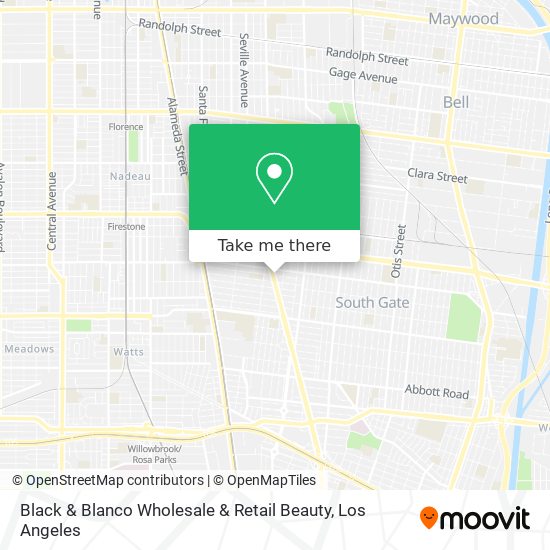 Mapa de Black & Blanco Wholesale & Retail Beauty