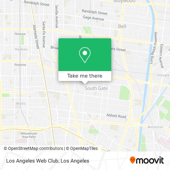 Los Angeles Web Club map