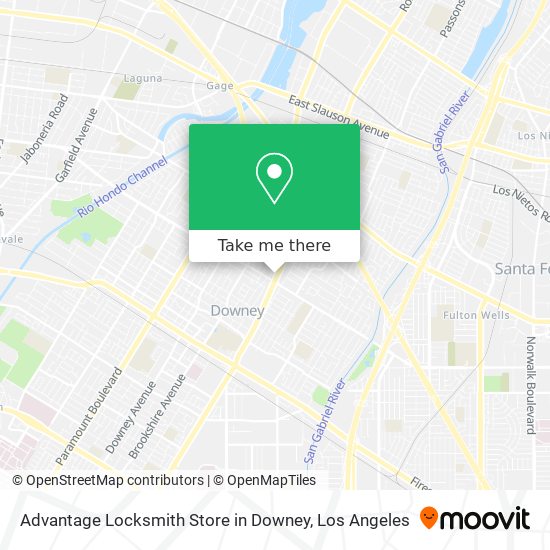 Mapa de Advantage Locksmith Store in Downey