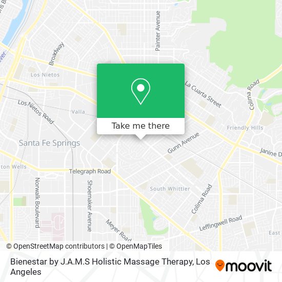 Bienestar by J.A.M.S Holistic Massage Therapy map