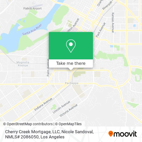 Mapa de Cherry Creek Mortgage, LLC, Nicole Sandoval, NMLS# 2086050