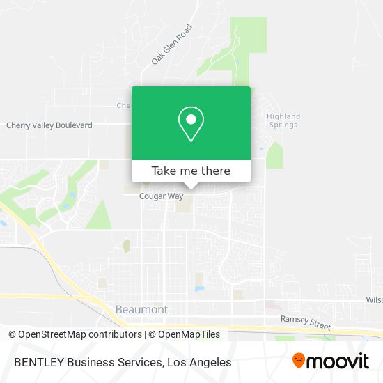 BENTLEY Business Services map