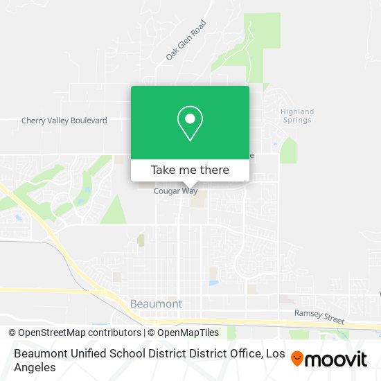 Mapa de Beaumont Unified School District District Office