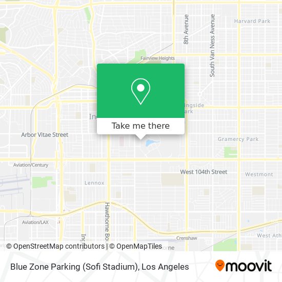 Blue Zone Parking (Sofi Stadium) map