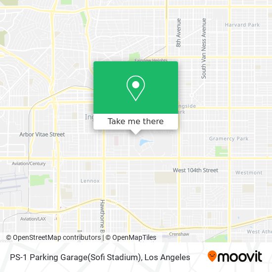 PS-1 Parking Garage(Sofi Stadium) map