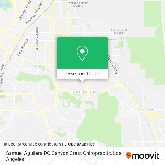 Mapa de Samuel Aguilera DC Canyon Crest Chiropractic