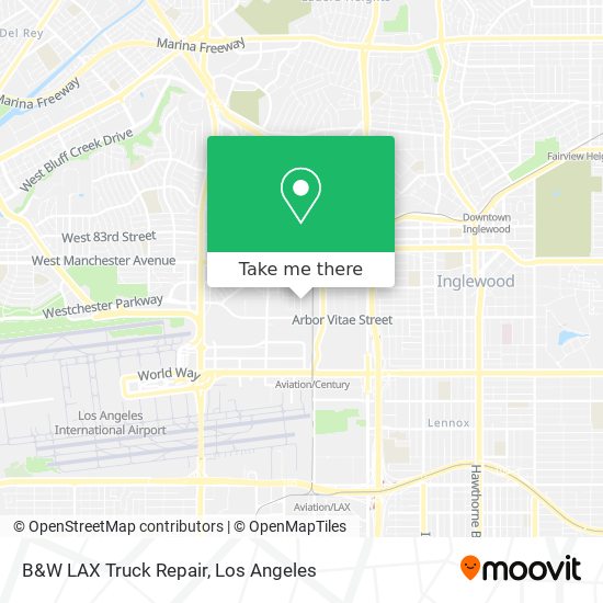 B&W LAX Truck Repair map