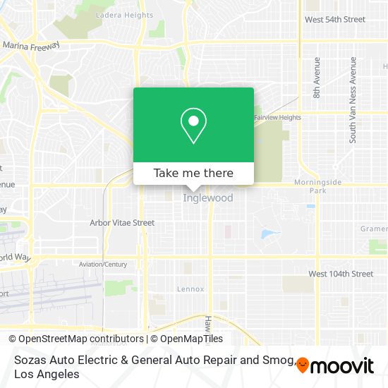 Mapa de Sozas Auto Electric & General Auto Repair and Smog