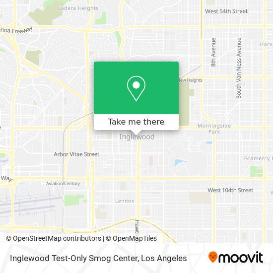 Mapa de Inglewood Test-Only Smog Center