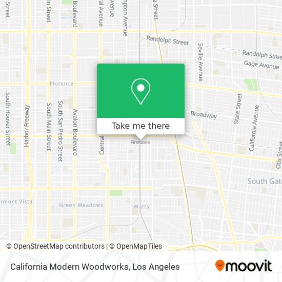California Modern Woodworks map
