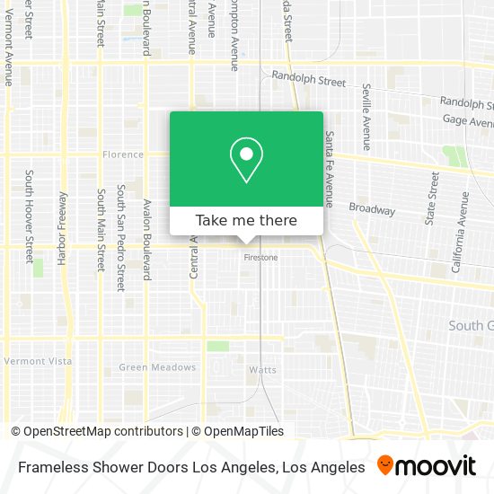 Frameless Shower Doors Los Angeles map