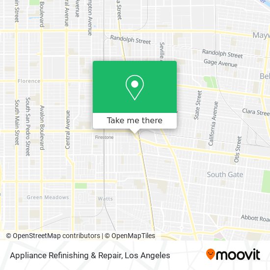 Appliance Refinishing & Repair map