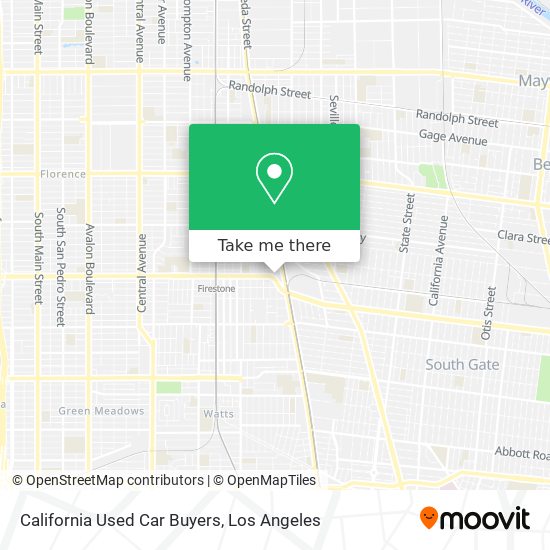 California Used Car Buyers map