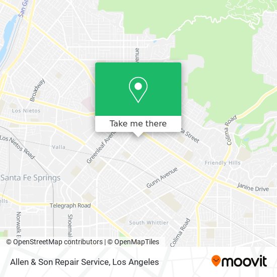 Allen & Son Repair Service map