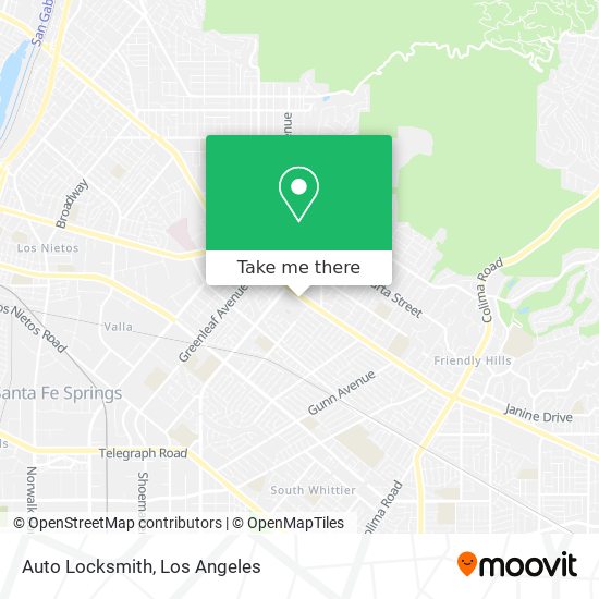 Auto Locksmith map