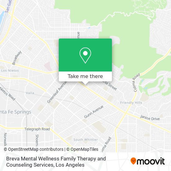 Mapa de Breva Mental Wellness Family Therapy and Counseling Services