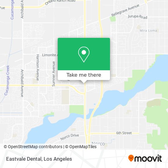 Eastvale Dental map