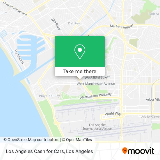 Los Angeles Cash for Cars map