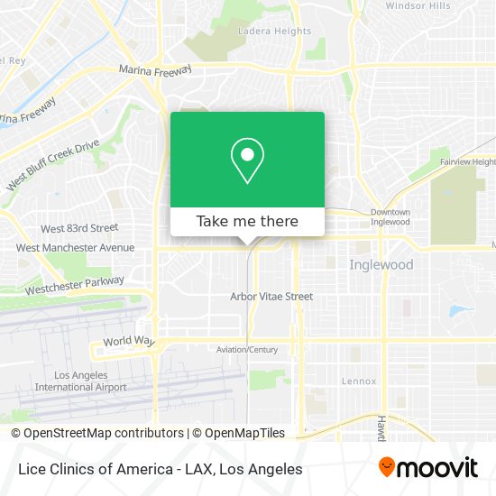 Mapa de Lice Clinics of America - LAX