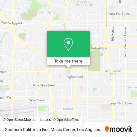 Mapa de Southern California Fine Music Center