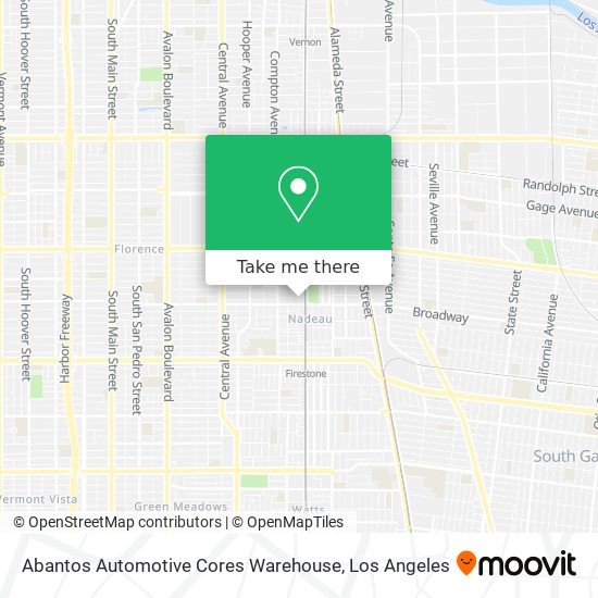 Abantos Automotive Cores Warehouse map