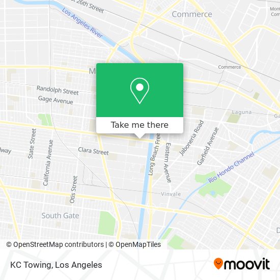 KC Towing map