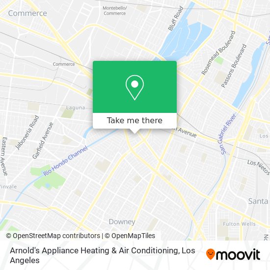 Arnold's Appliance Heating & Air Conditioning map