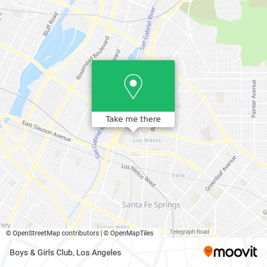 Mapa de Boys & Girls Club