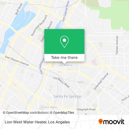 Mapa de Lion West Water Heater