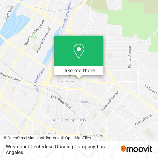 Westcoast Centerless Grinding Company map