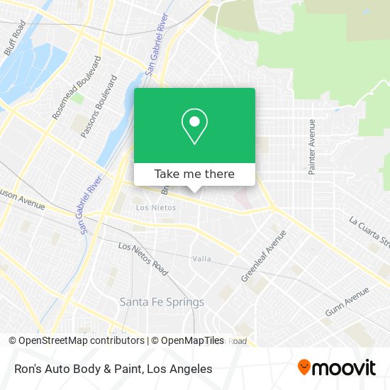 Ron's Auto Body & Paint map