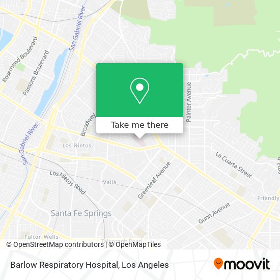 Barlow Respiratory Hospital map