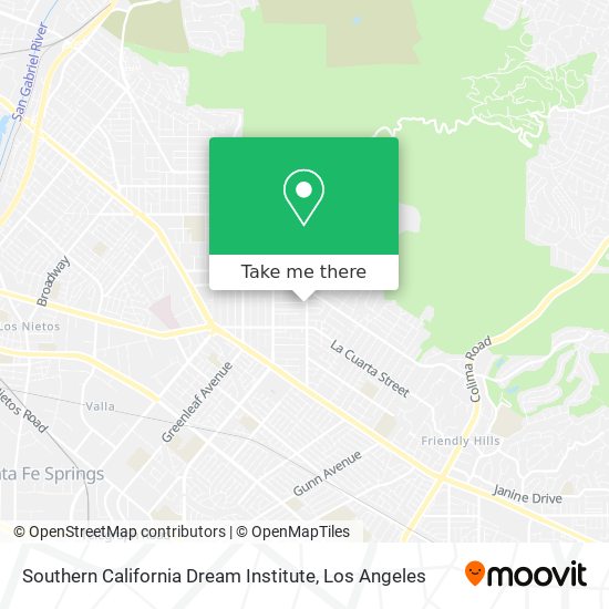 Mapa de Southern California Dream Institute