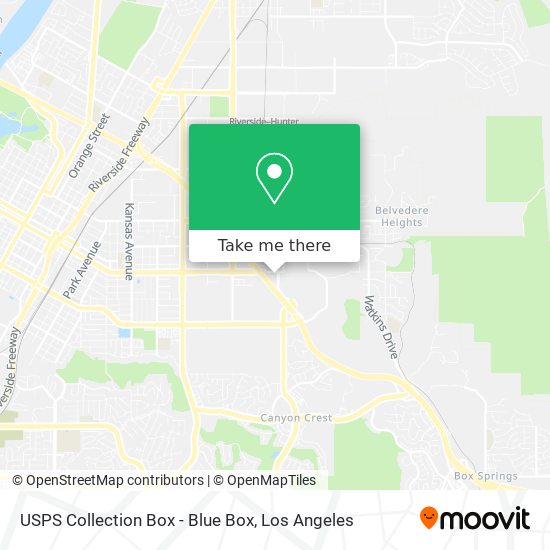 USPS Collection Box - Blue Box map