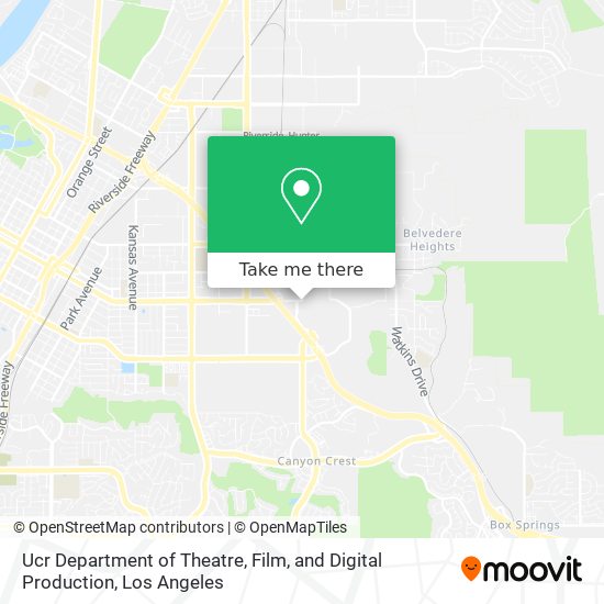 Mapa de Ucr Department of Theatre, Film, and Digital Production