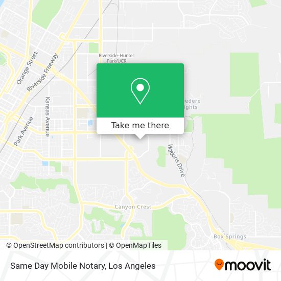 Same Day Mobile Notary map