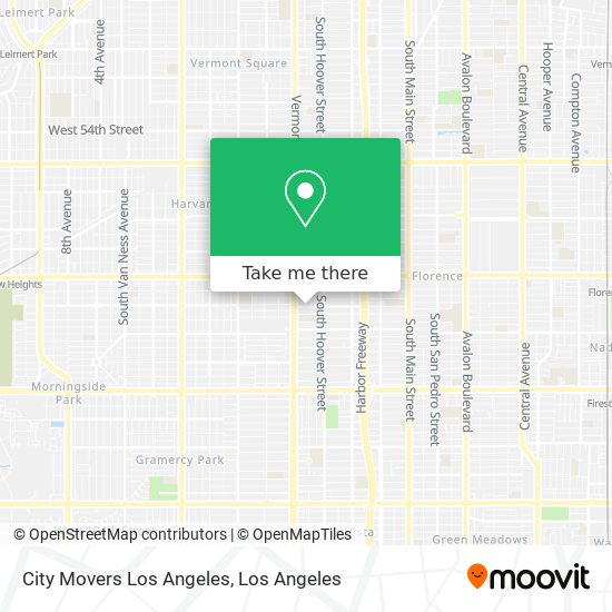 City Movers Los Angeles map