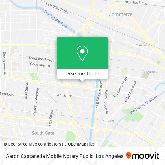 Mapa de Aaron Castaneda Mobile Notary Public