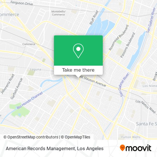 Mapa de American Records Management